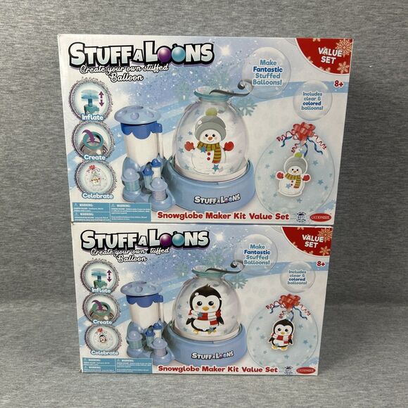 Goodmark Other - 2! - Goodmark Stuffaloons Snow Globe Maker Kit Value Sets Penguin And Snowman!